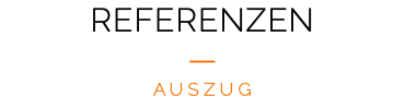 REFERENZEN — AUSZUG