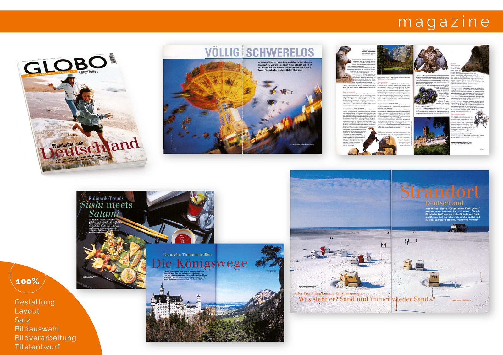 Magazin-Layouts GLOBO von Thomas Schack